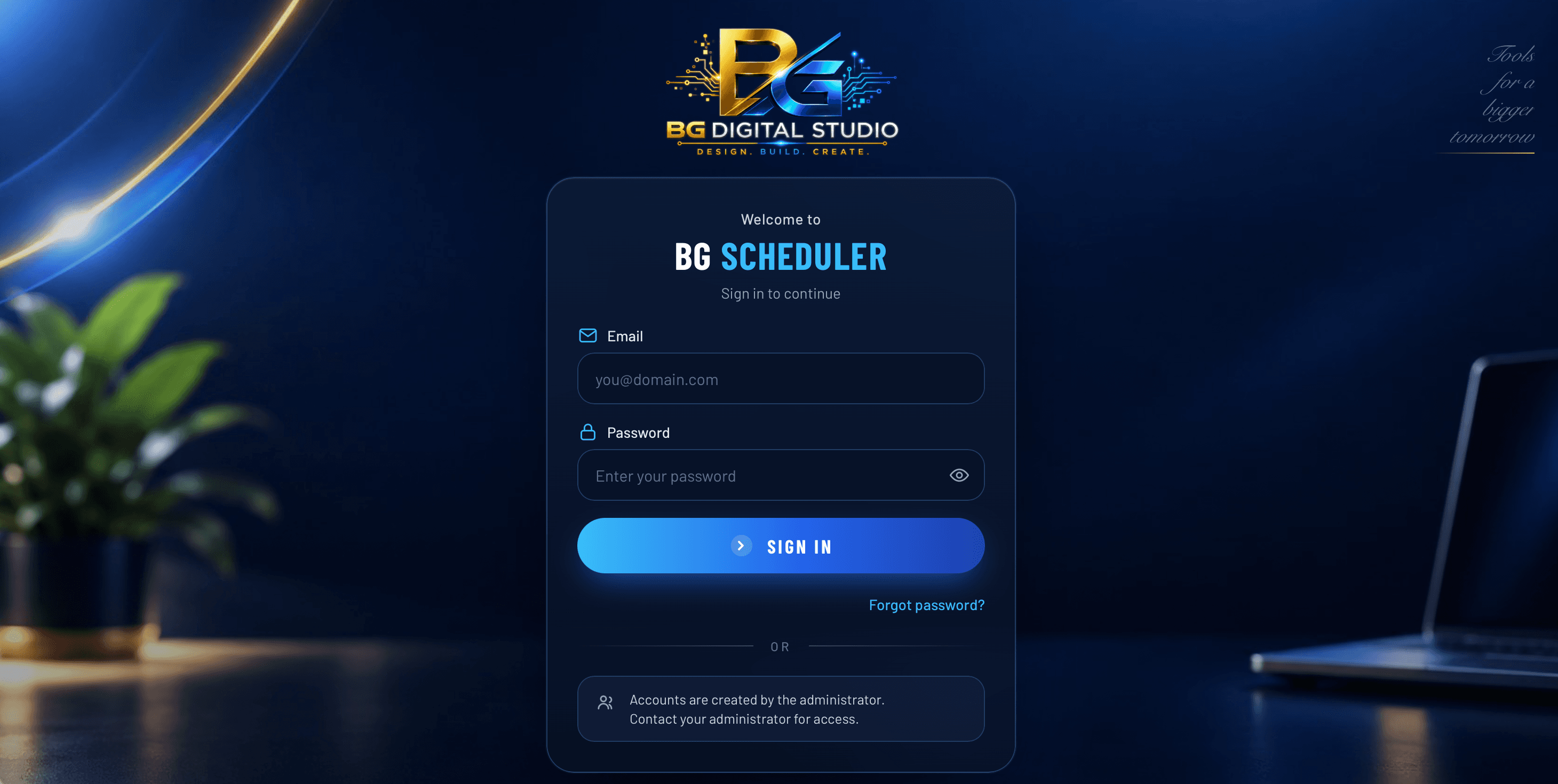 BG Scheduler — Custom Scheduling & Management Platform