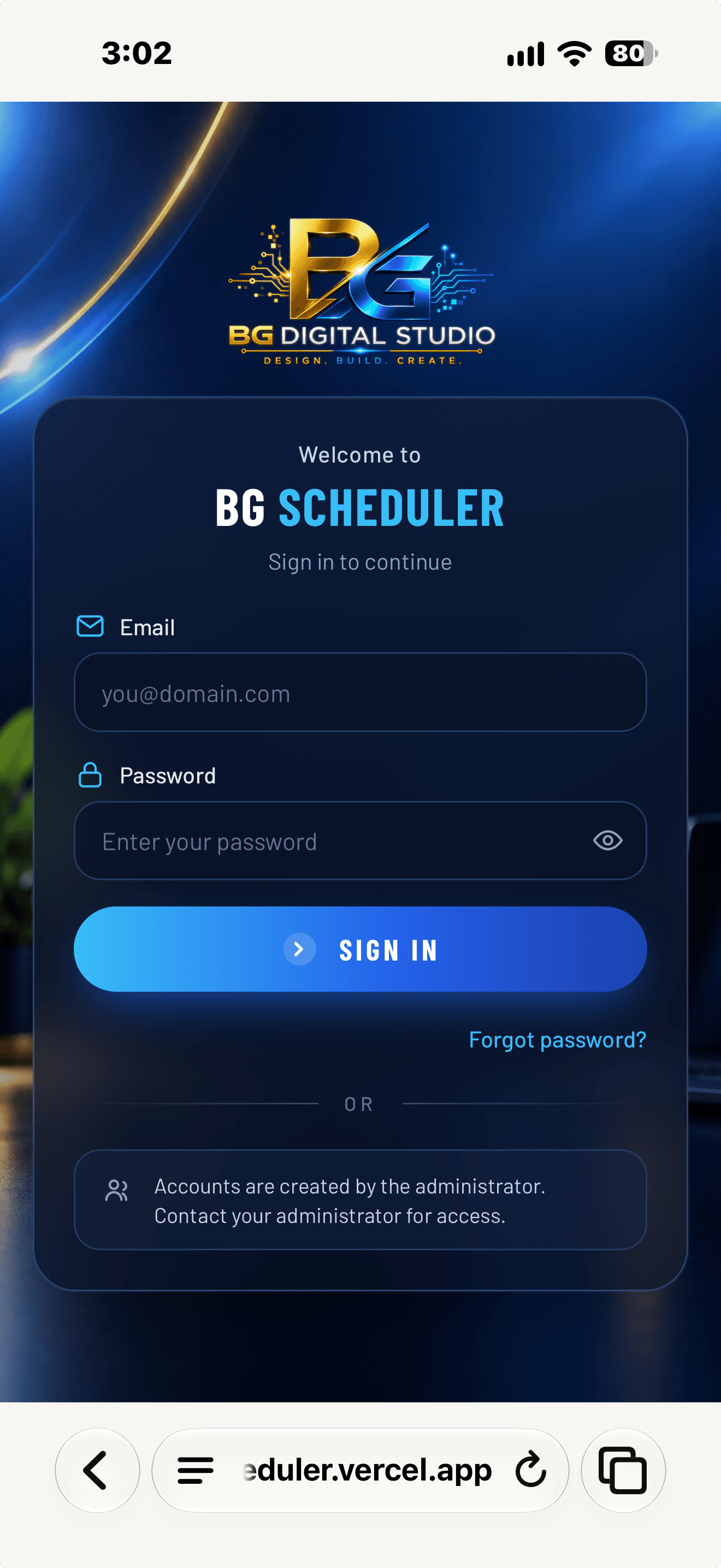 BG Scheduler on mobile